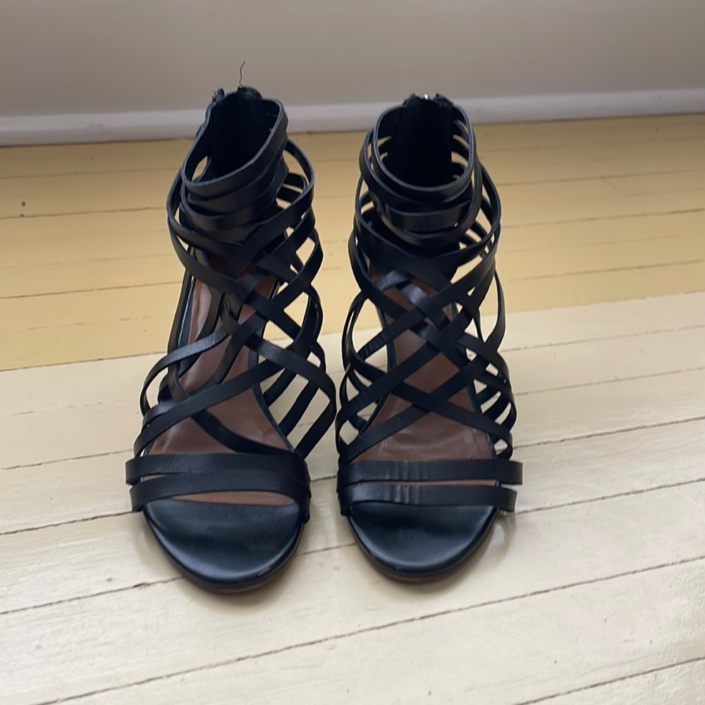 Black Strappy 2 in Wedges